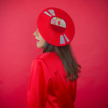 Load image into Gallery viewer, Red on Vinyl Beret