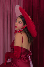 Load image into Gallery viewer, Rococo Ruffle Straw Hat in Colour Block: Red&Pink (Large)