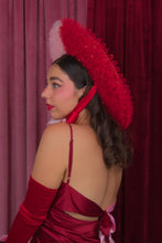 Load image into Gallery viewer, Rococo Ruffle Straw Hat in Colour Block: Red&Pink (Small)
