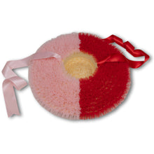 Load image into Gallery viewer, Rococo Ruffle Straw Hat in Colour Block: Red&Pink (Large)