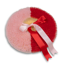 Load image into Gallery viewer, Rococo Ruffle Straw Hat in Colour Block: Red&Pink (Large)