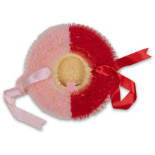 Load image into Gallery viewer, Rococo Ruffle Straw Hat in Colour Block: Red&Pink (Small)