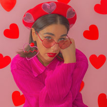 Load image into Gallery viewer, Disco Hearts Beret