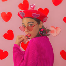 Load image into Gallery viewer, Disco Hearts Beret