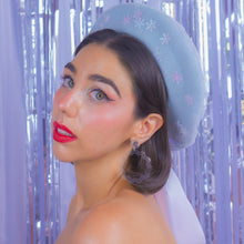 Load image into Gallery viewer, Glitter and Snowflakes Beret