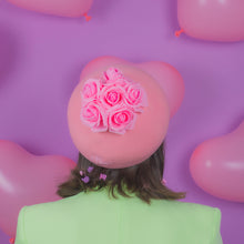 Load image into Gallery viewer, Half a Dozen Pink Roses Gumdrop Hat