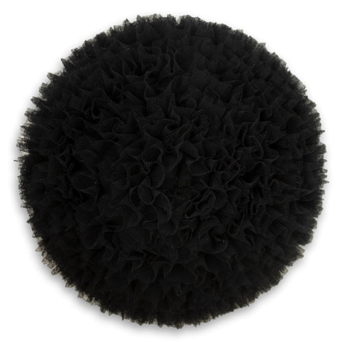 Ruffle Gumdrop Hat in Black