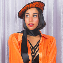 Load image into Gallery viewer, Cobweb Beret in Orange