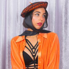 Load image into Gallery viewer, Cobweb Beret in Orange