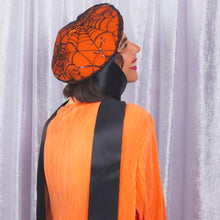Load image into Gallery viewer, Cobweb Beret in Orange