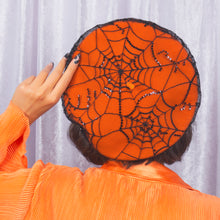 Load image into Gallery viewer, Cobweb Beret in Orange
