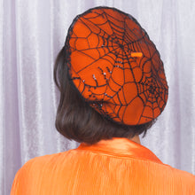 Load image into Gallery viewer, Cobweb Beret in Orange