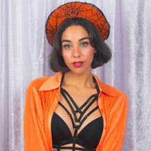 Load image into Gallery viewer, Cobweb Beret in Orange