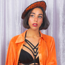 Load image into Gallery viewer, Cobweb Beret in Orange