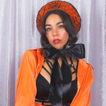 Load image into Gallery viewer, Cobweb Beret in Orange