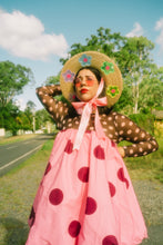 Load image into Gallery viewer, The Britney (Rainbow Daisies Straw Hat in Small)