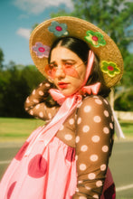 Load image into Gallery viewer, The Britney (Rainbow Daisies Straw Hat in Small)