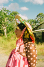 Load image into Gallery viewer, The Britney (Rainbow Daisies Straw Hat in Large)