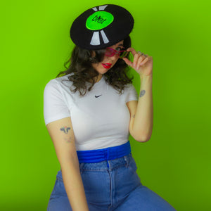 Brat on Vinyl Beret