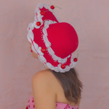 Load image into Gallery viewer, Cherries &amp; Heart C(ache) Heart Hat