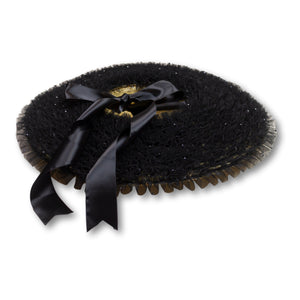 Rococo Ruffle Straw Hat in Black (Large)