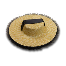 Load image into Gallery viewer, Rococo Ruffle Straw Hat in Black (Small)