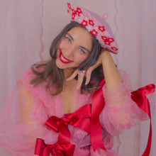 Load image into Gallery viewer, Flower Crown Beret in Pink &amp; Red