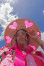 Load image into Gallery viewer, Heart on my Sleeve Straw Hat (Large)