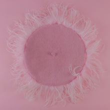 Load image into Gallery viewer, Feather Boa Beret in Pink