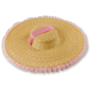 Rococo Ruffle Straw Hat (Large)