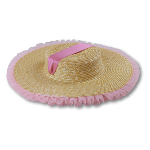 Rococo Ruffle Straw Hat (Small)