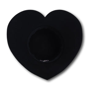 Love Struck Heart Hat in Black