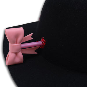 Love Struck Heart Hat in Black