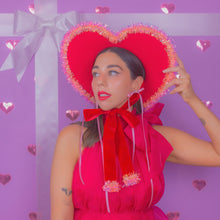 Load image into Gallery viewer, Tinsel Heart Hat (Rim)