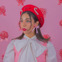 Load image into Gallery viewer, Candy Cane Beret