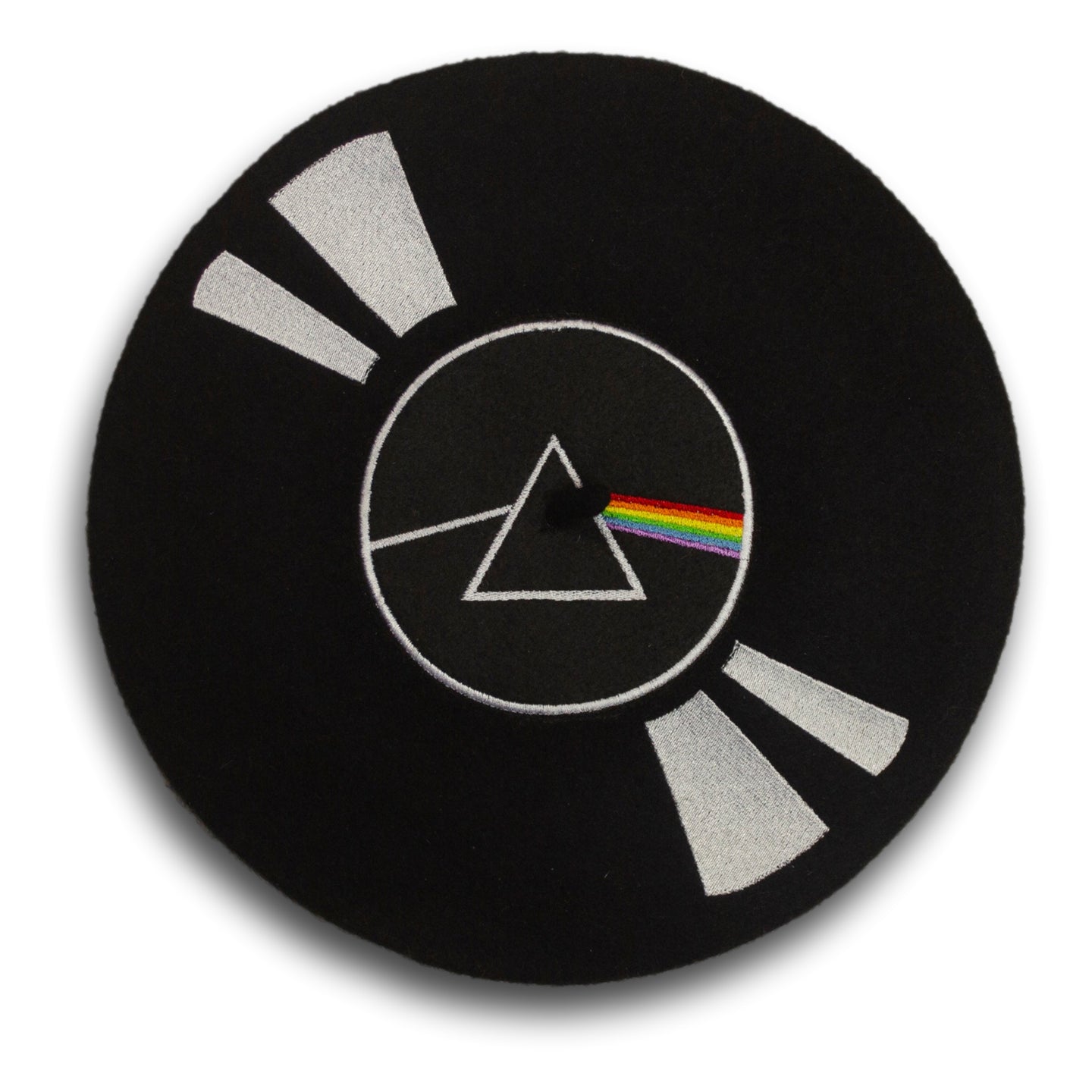 The Dark Side of the Moon on Vinyl Beret