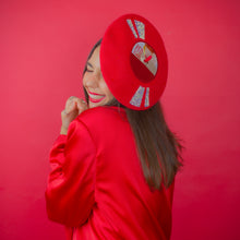 Load image into Gallery viewer, Red on Vinyl Beret