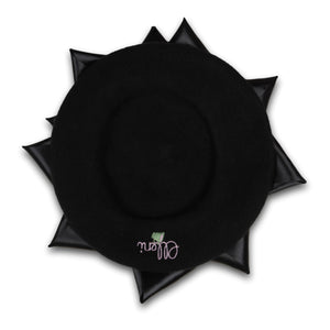 Star Bow Beret (Black)