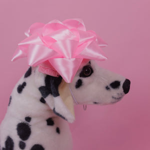 Star Bow Pet Beret in Pink