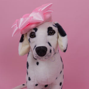 Star Bow Pet Beret in Pink