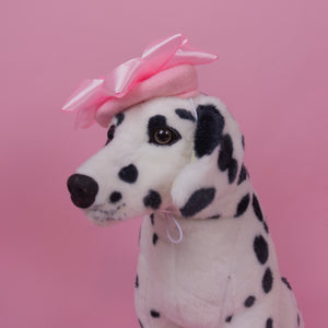 Star Bow Pet Beret in Pink