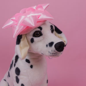 Star Bow Pet Beret in Pink