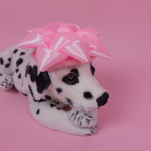 Star Bow Pet Beret in Pink