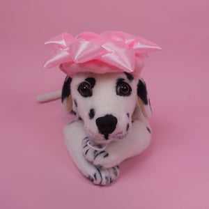 Star Bow Pet Beret in Pink