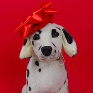 Star Bow Pet Beret in Red