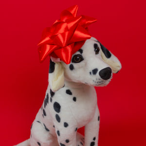 Star Bow Pet Beret in Red