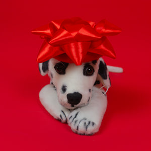 Star Bow Pet Beret in Red