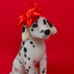 Star Bow Pet Beret in Red