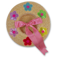 Load image into Gallery viewer, The Britney (Rainbow Daisies Straw Hat in Small)