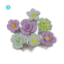 Load image into Gallery viewer, The Jayne (Ceramic Posy Comb Set)